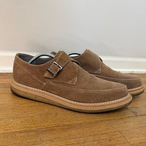 AllSaints Suede Monk Strap Shoes Brown Men’s Size 46 EU US 12 Made in Portugal